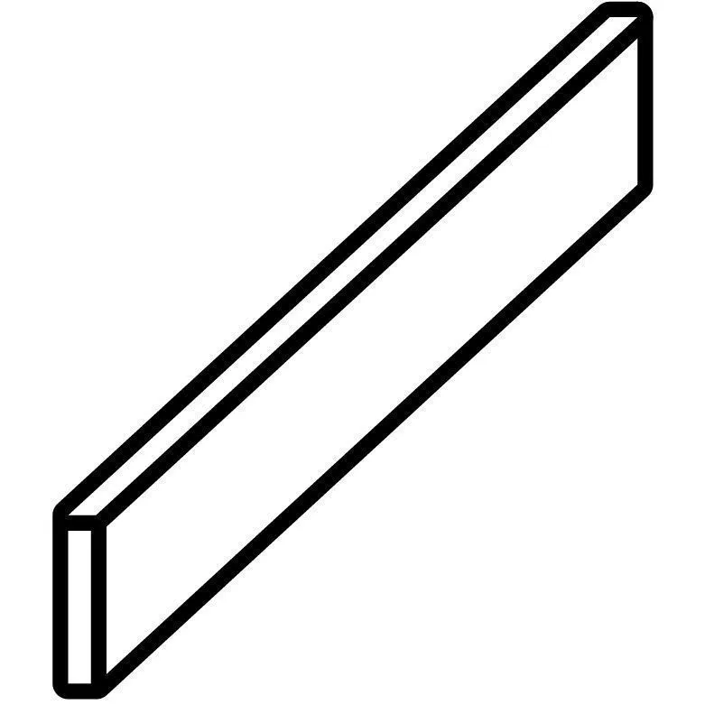 Плинтус ColiseumGres Фьямма Уайт 610130005324 белый 7.2x60 - фото 1