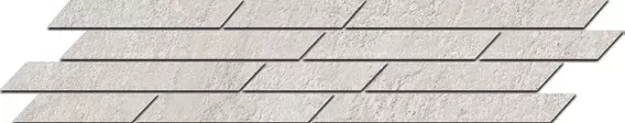 Бордюр Kerama Marazzi SG144\003 Гренель серый светлый мозаичный 9,8x46,5 - фото 1