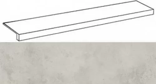 Ступень фронтальная Италон Millennium Silver 33x120 - фото 1