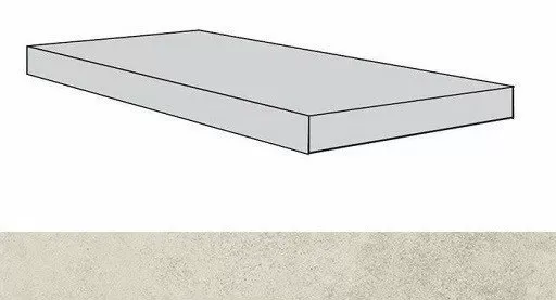 Ступень угловая левая Atlas Concorde Drift White 33x80 - фото 1