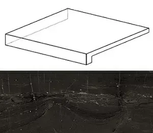 Ступень угловая левая Atlas Concorde Italy Marvel Absolute Brown Scalino Ang. Sx AFC1 33x33 - фото 1