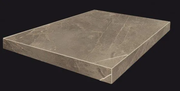 Ступень угловая левая Coliseumgres Portofino Grigio 33x45 лаппатированная - фото 1