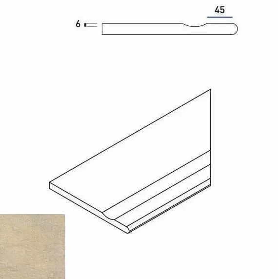 Бортик с выемкой закругленный правый Италон District X2 Sand 30x60 - фото 1