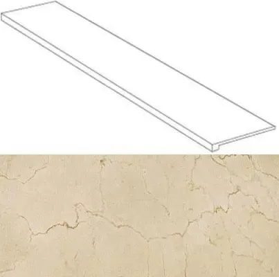 Ступень угловая левая Atlas Concorde Supernova Stone Cream Wax 33x120 - фото 1