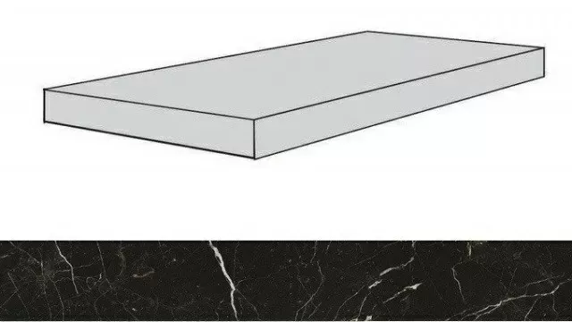 Ступень угловая левая Atlas Concorde Allure Imperial Black 33x60 - фото 1