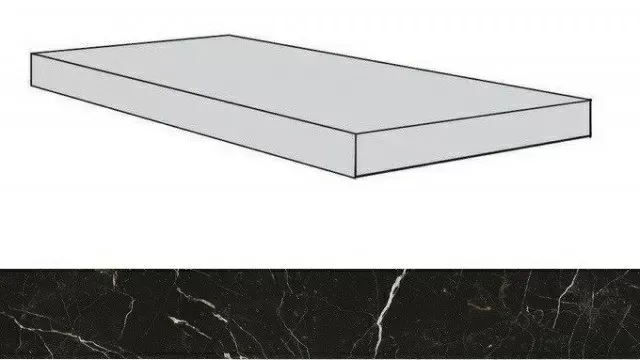 Ступень угловая правая Allure Imperial Black 33x160 - фото 1