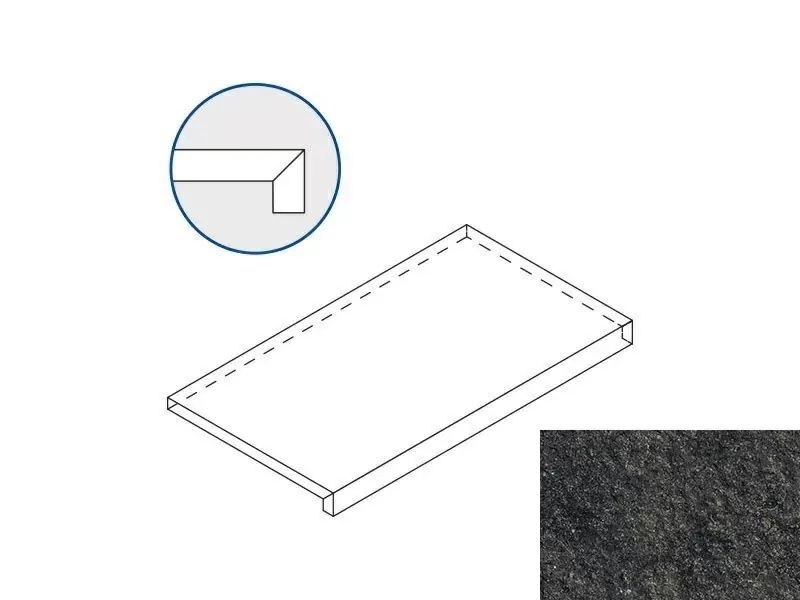 Ступень фронтальная Италон Room X2 Black X2 33x60 - фото 1