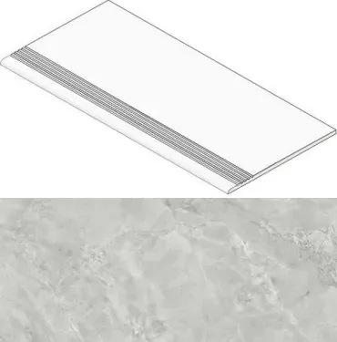 Ступень Atlas Concorde Italy Marvel Grey Cloud Gradino Matt AGHP 30x120 - фото 1