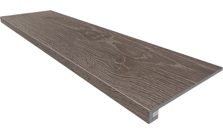 Estima Комплект KW03 Kraft Wood Wenge (Ступень 33x120 структурированный прямоугольный бортик без насечек + Подступенок 14,5x120) - фото 1