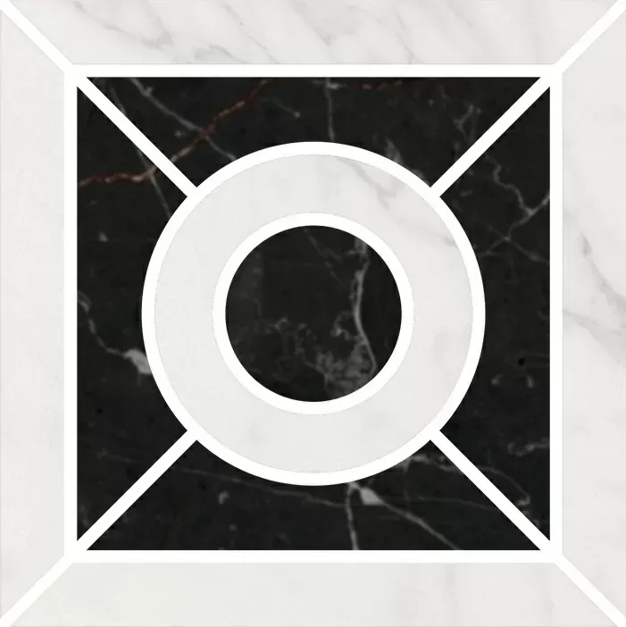 Декор Kerama Marazzi ID93T Фрагонар наборный белый 9.9х9.9 - фото 1