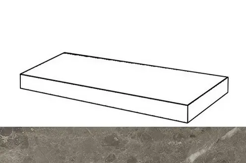 Ступень угловая правая Италон Room Stone Grey 33x60 - фото 1