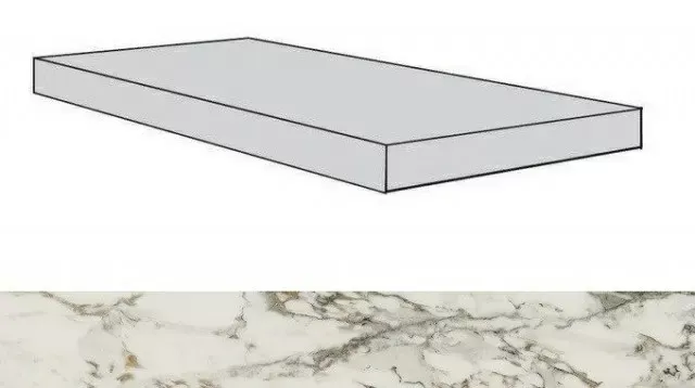 Ступень угловая правая Atlas Concorde Allure Capraia 33x80 матовая - фото 1