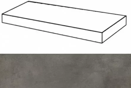 Ступень угловая правая Италон Millennium Black 33x80 - фото 1