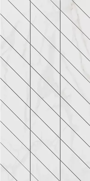 Фальшмозаика Estima SM02 Ametis Supreme Gold Corner Left 29.8x59.8 белый полир. - фото 1
