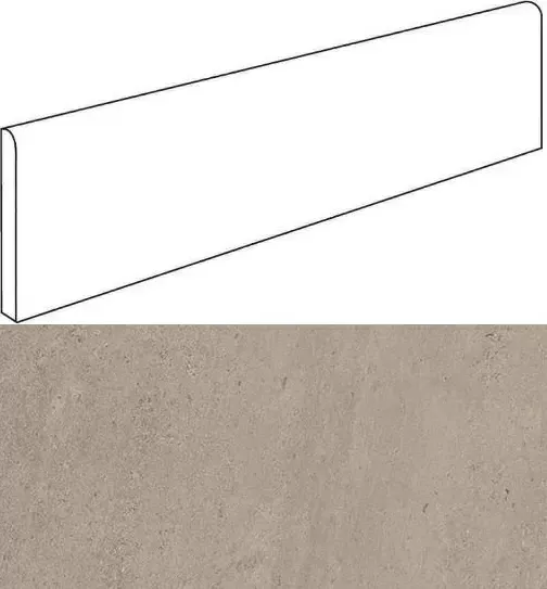 Плинтус Atlas Concorde Wise Silver Grey 7,2x60 лаппатированный - фото 1