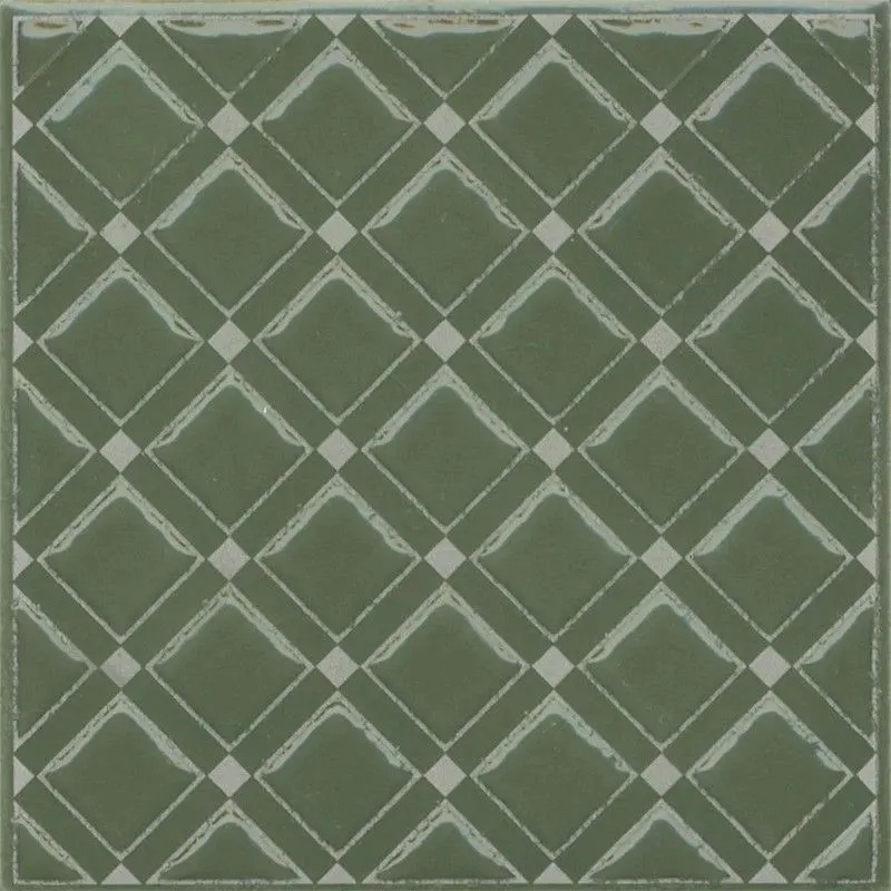 Декор Kerama Marazzi KMD3STA015GN Бахия 1 зеленый глянцевый 9.8x9.8 - фото 1