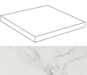 Ступень угловая Atlas Concorde Italy Marvel Calacatta Scalino Angolare ASMT 33x33 - фото 1
