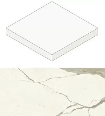 Ступень угловая Atlas Concorde Italy Marvel Calacatta Sublime Scalino Angolare Silk AGJE 33x33 - фото 1