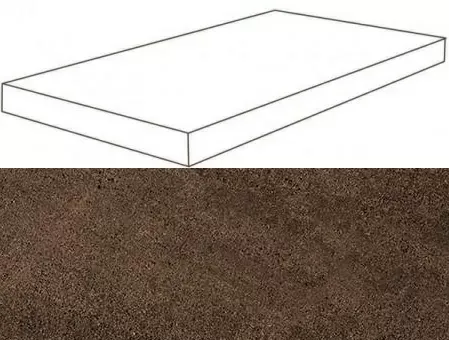 Ступень угловая правая Atlas Concorde Wise Moka 33x120 лаппатированная - фото 1