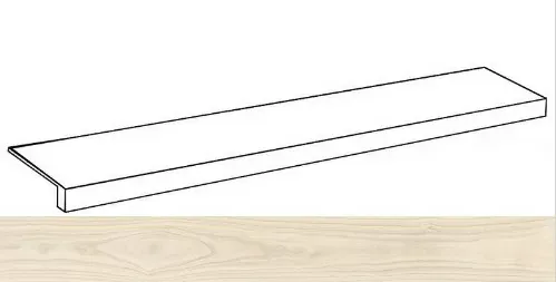 Ступень фронтальная Италон Room Wood White 33x120 - фото 1