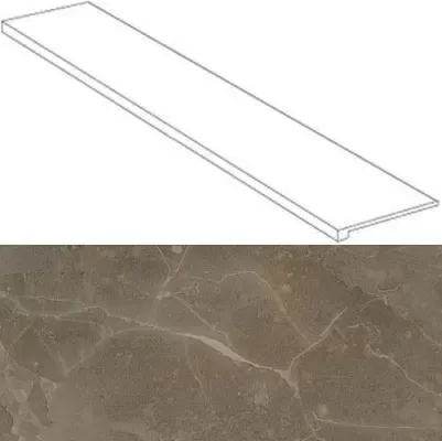 Ступень угловая левая Atlas Concorde Supernova Stone Grey Wax 33x120 - фото 1