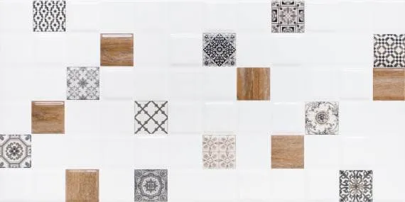 Декор Ласселсбергер Астрид 1 белый 20x40 - фото 1