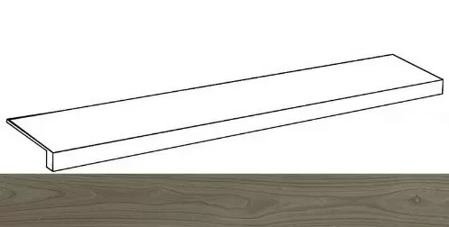 Ступень фронтальная Италон Room Wood Grey 33x120 - фото 1