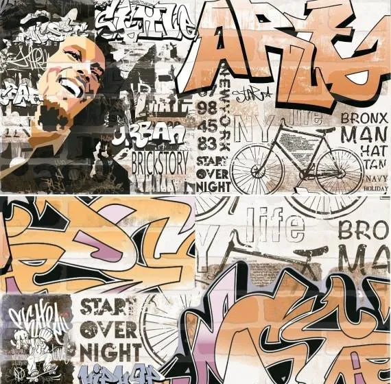 Декор Ласселсбергер Брикстори панно 1 (комплект из 2 шт.) 60x60 - фото 1