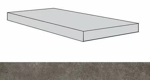 Ступень угловая левая Atlas Concorde Drift Grey 33x160 - фото 1