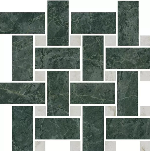 Мозаика Kerama Marazzi T038\SG6542 Серенада мозаичный зелёный лаппатированный 32х32 - фото 2