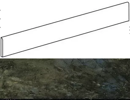 Плинтус Atlas Concorde Italy Marvel Brazil Green Battiscopa Lapp. AOWK 7.2x150 - фото 1