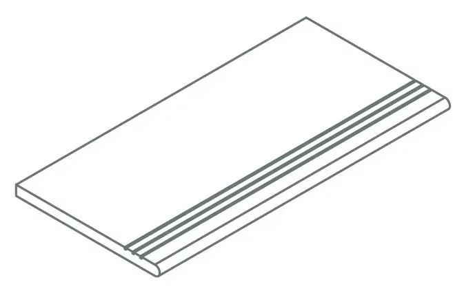 Ступень Италон Магма Графит закругленная Грип 620040000240 серый 30x120 - фото 1