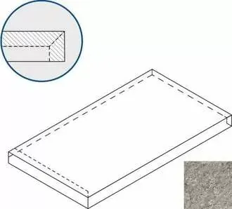 Ступень Италон Discover X2 Grey Scalino Angolare Sx 33x60 - фото 1