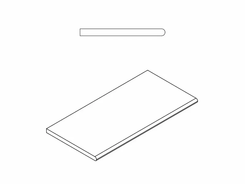 Бортик Италон Миллениум X2 Блэк закругленный 620090001186 черный 30x120 - фото 1