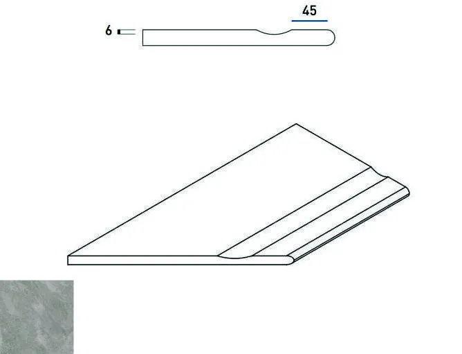 Бортик с выемкой закругленный левый Италон Climb Х2 Rock 30x60 - фото 1