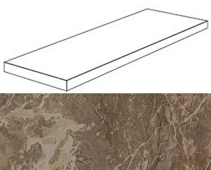 Ступень угловая правая Atlas Concorde Privilege Moka 33x120 - фото 1