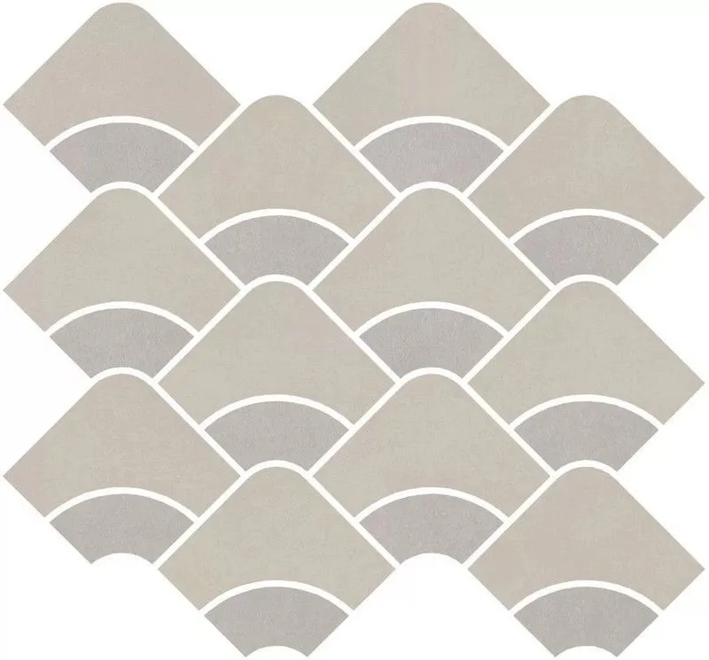 Декор Kerama Marazzi KMD2HID007BR Таделакт наборный бежевый светлый, серый матовый обрезной 28x30 - фото 1