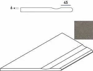 Бортик Италон Discover X2 Fume Bordo Svasato Round Sx левый 30x60 - фото 1