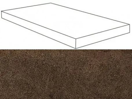 Ступень угловая левая Atlas Concorde Wise Moka 33x60 матовая - фото 1