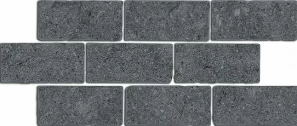 Бордюр Kerama Marazzi BR021 Роверелла серый темный мозаичный 14,7x34,5 - фото 1
