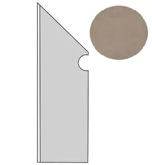 Ступень левая Atlas Concorde Italy Dwell Greige Battiscopa Sag. Sx A1LH 7.2x30 - фото 1