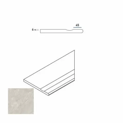 Бортик с выемкой закругленный правый Италон Climb Х2 Ice 30x60 - фото 1