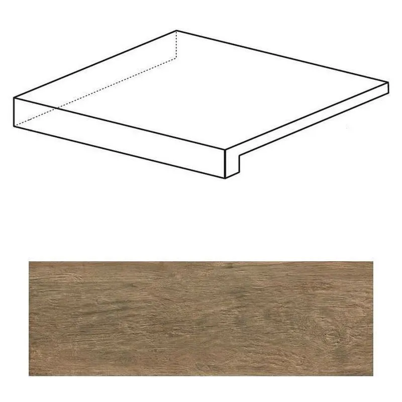 Ступень угловая левая Atlas Concorde Italy Axi Brown Chestnut Scalino Angolare Sx ANL9 22.5x22.5 - фото 1