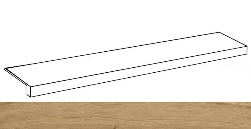 Ступень фронтальная Италон Loft Honey 33x160 - фото 1