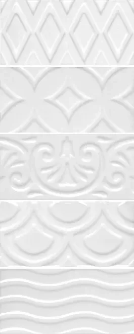 Керамическая плитка Kerama Marazzi 16017 Авеллино белый структура mix 7,4x15 - фото 1