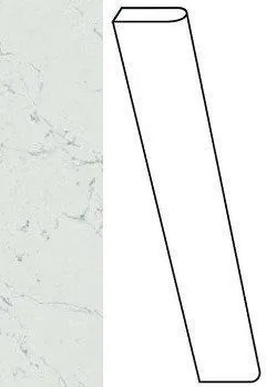 Плинтус Atlas Concorde Italy Marvel Carrara Pure Battiscopa Matt ATDW 7.2x60 - фото 1