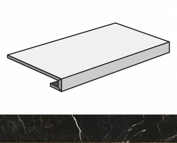 Ступень фронтальная Atlas Concorde Allure Imperial Black 33x120 матовая - фото 1