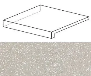 Ступень угловая Atlas Concorde Italy Marvel Terrazzo Pearl Scalino Ang. Matt AS8Z 33x33 - фото 1