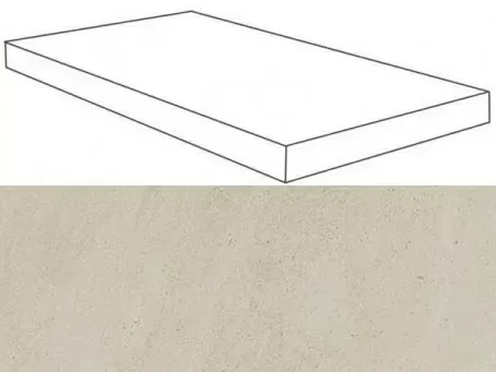 Ступень угловая левая Atlas Concorde Wise Ice Mist 33x60 лаппатированная - фото 1