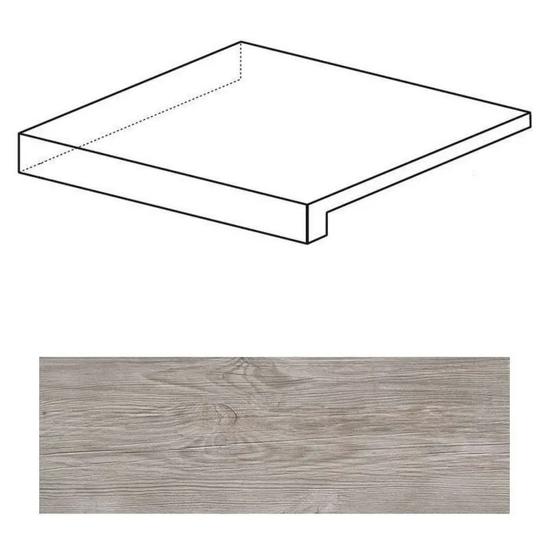 Ступень угловая левая Atlas Concorde Italy Axi Silver Fir Scalino Angolare Sx ANL2 22.5x22.5 - фото 1